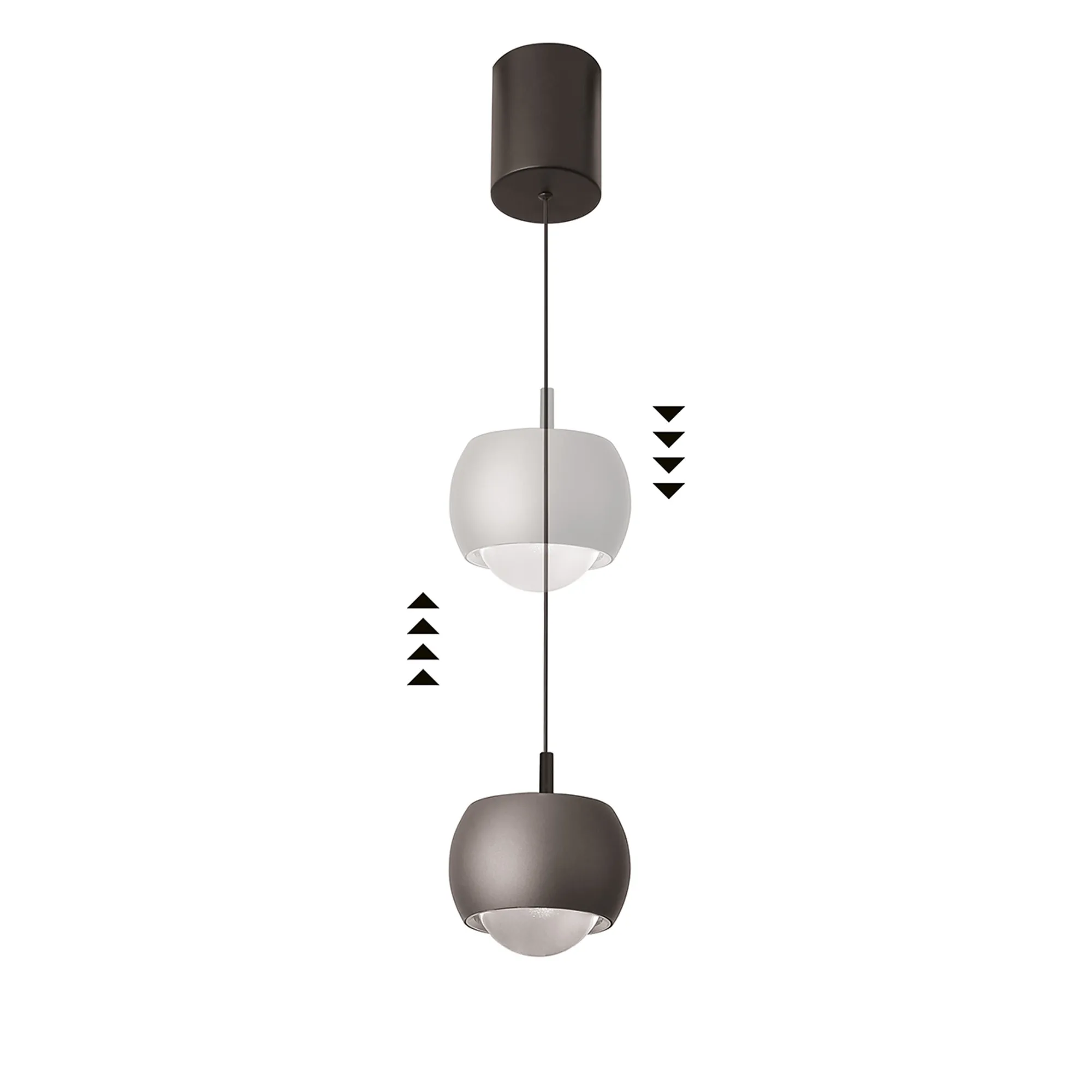 Roller Rise And Fall Pendant 12W LED Coffee M8408  Mantra Roller